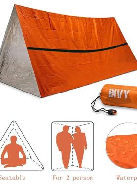 2 Person Emergency Shelter Survival Bivy Tube Tent Kit Therm