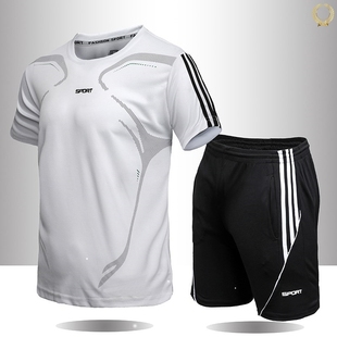 fitness clothes sport summer gym 2pcs wear men man suit set