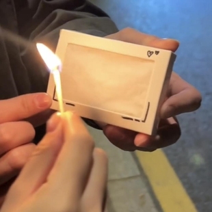 燃烧卡盒火焰贺卡手工diy材料包生日快乐礼物盒送女友情人节礼物