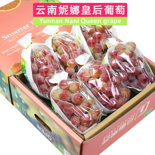 顺丰空运3/5斤礼盒装云南妮娜皇后红提无籽妮娜公主新鲜葡萄提子