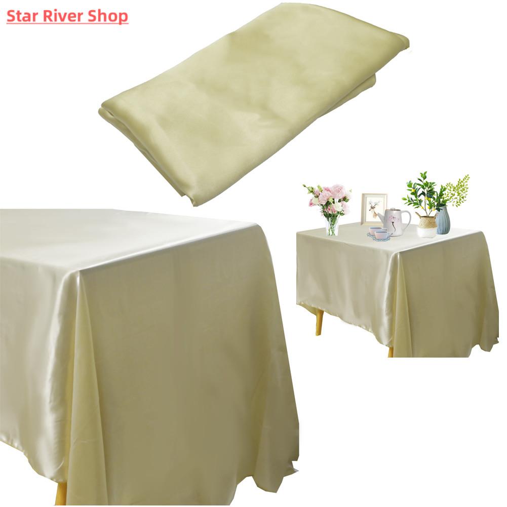 Rectangle Table Cloth Satin Tablecloth Overlays Wedding Chri