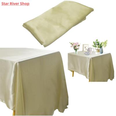 Rectangle Table Cloth Satin Tablecloth Overlays Wedding Chri