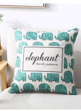 pillowcase pattern blue polyester throw pillow cushion cover