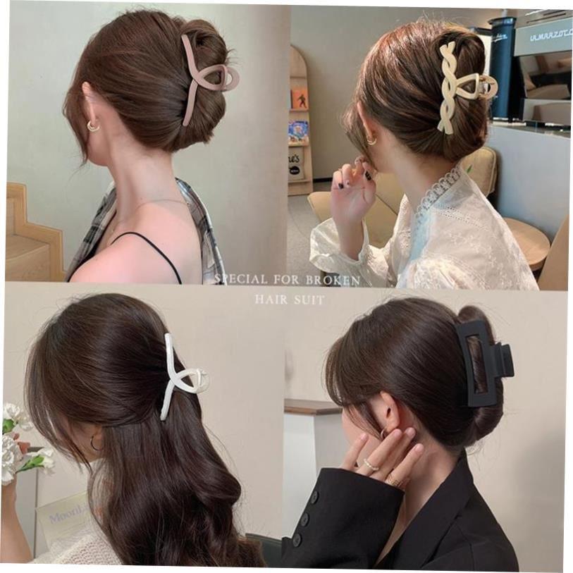 发夹Hot Sale Solid Color Claw Clip Large Barrette Crab Hair