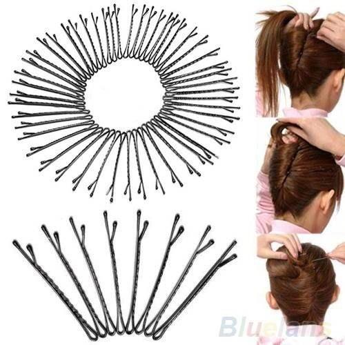New 50pcs Metal Waved Hair CYEGlips Bobby Salon Pins Grips H
