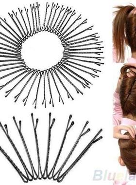 New 50pcs Metal Waved Hair CYEGlips Bobby Salon Pins Grips H