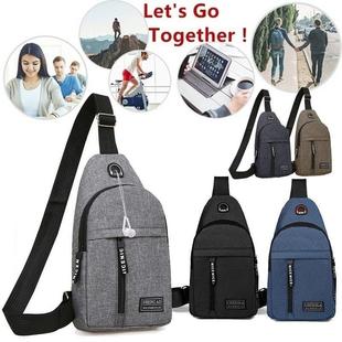 Small Canvas Chest Pack for Men Women Crossbody Bags Hip Hop