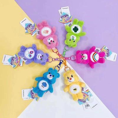 15cm Kawaii Carebears Anime Hobby Rainbown Bear Plush Pendan