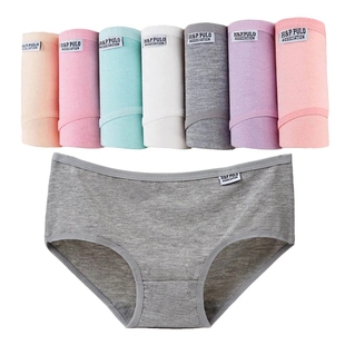7 Pcs Underwear Women Plus Size Panties Girl Briefs Sexy Lin