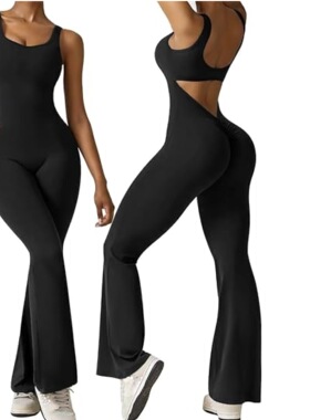 Women's sleeveless flared jumpsuit sexy backless女喇叭连身裤