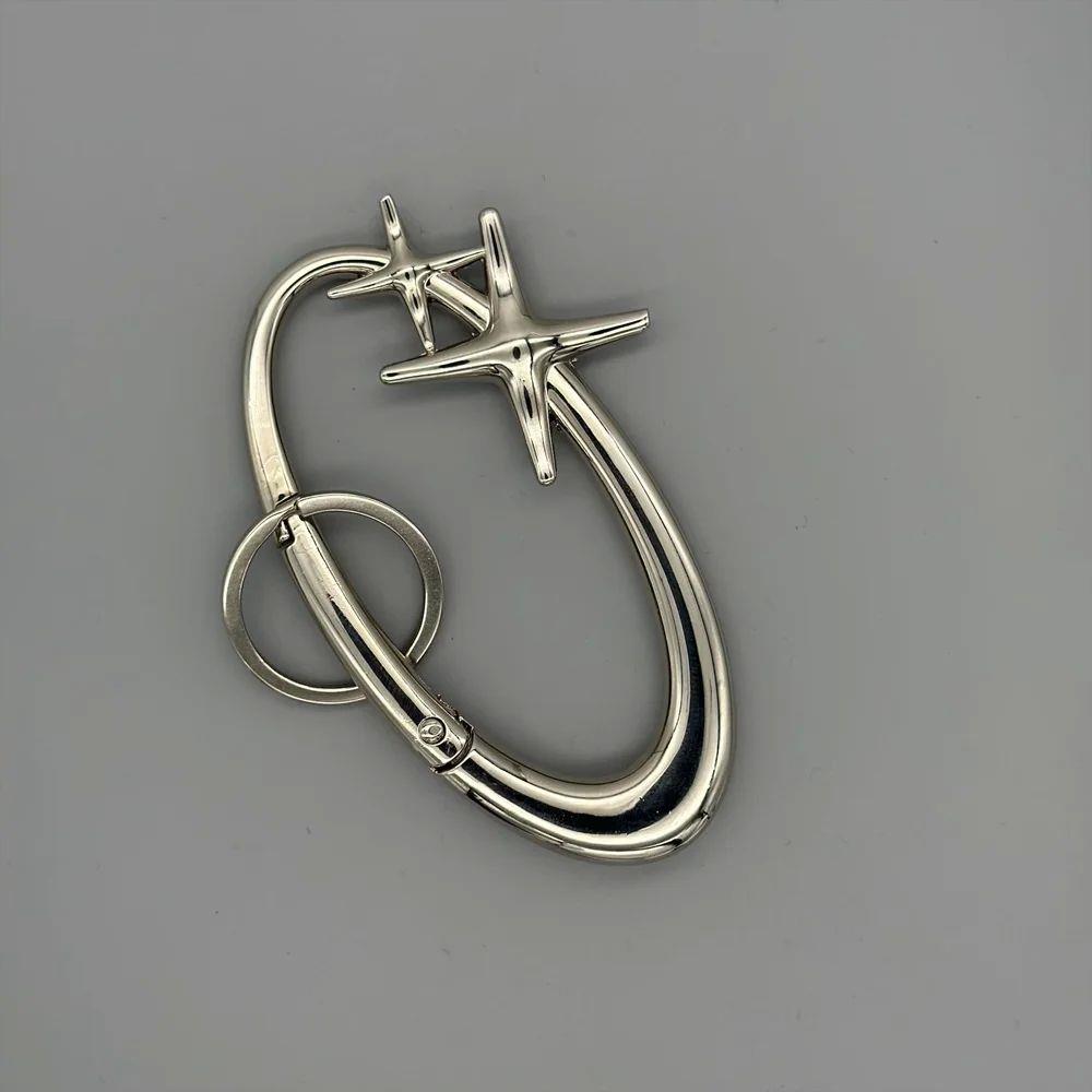 Y2K Punk Star Oval Essential Icon Carabiner Keychain Axe Sha