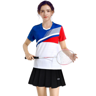 成人羽毛球服女套装男款运动速干短袖T乒乓球服网球服短裤百褶裙