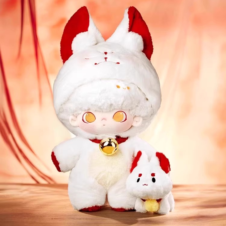 POPMART泡泡玛特 DIMOO 今晚不准睡系列-40cm棉花娃娃狐仙玩偶