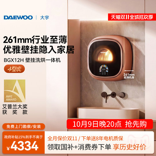 【超薄小壁虎】大宇壁挂式洗衣机