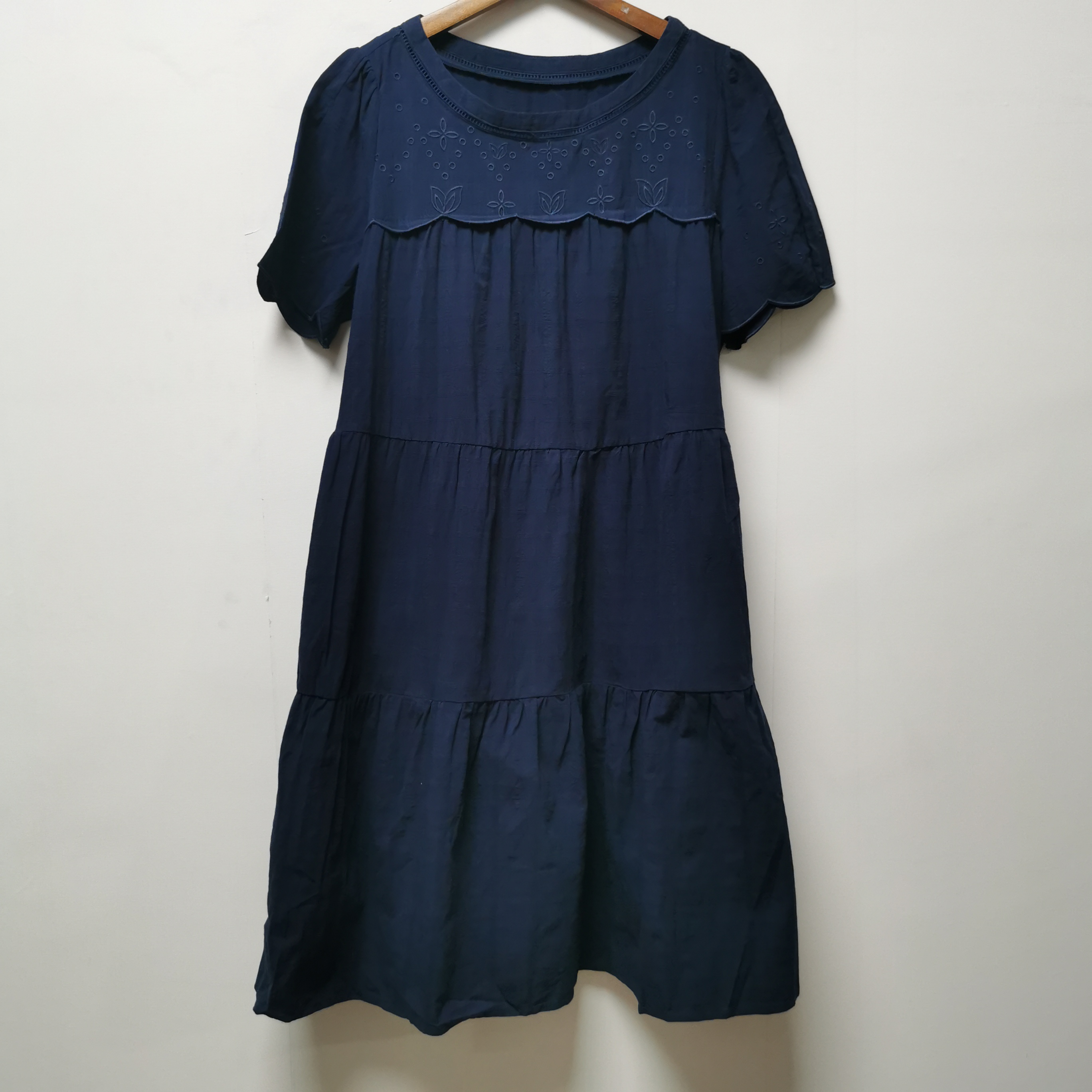 艺链接新款系列去标撤柜女装夏季时尚气质纯色感100棉连衣裙L167