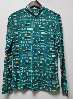 【艺】系列去标撤柜女装秋季时尚休闲印花薄款长袖衬衫女T016