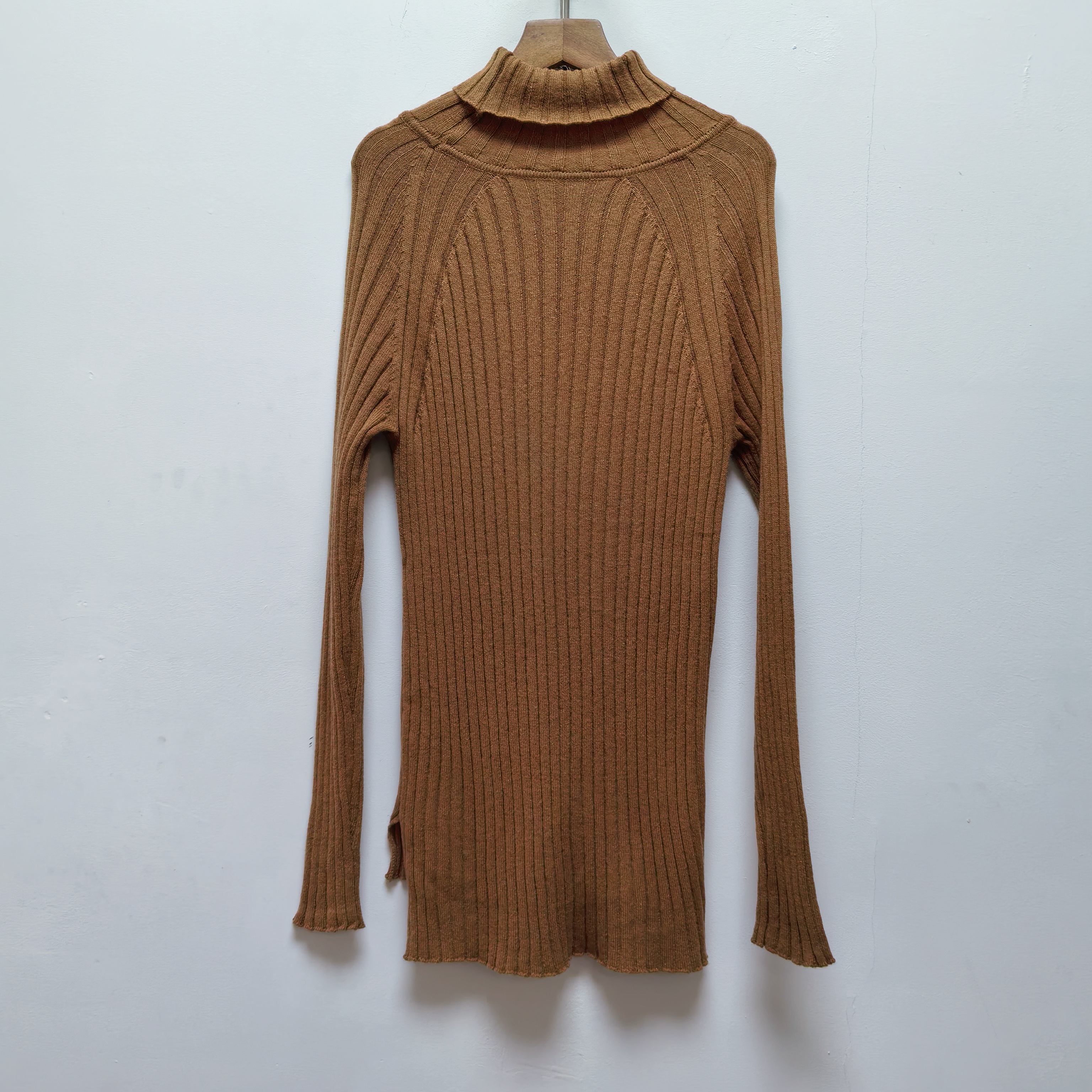 2025秋冬棕色羊毛高领套头针织衫显白百搭软糯打底毛衣女上衣M638