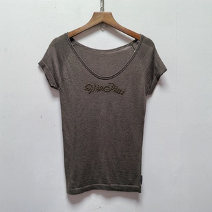 内搭针织T恤上衣1769 女士春短款 VIA无标柔软亲肤针织衫 短袖