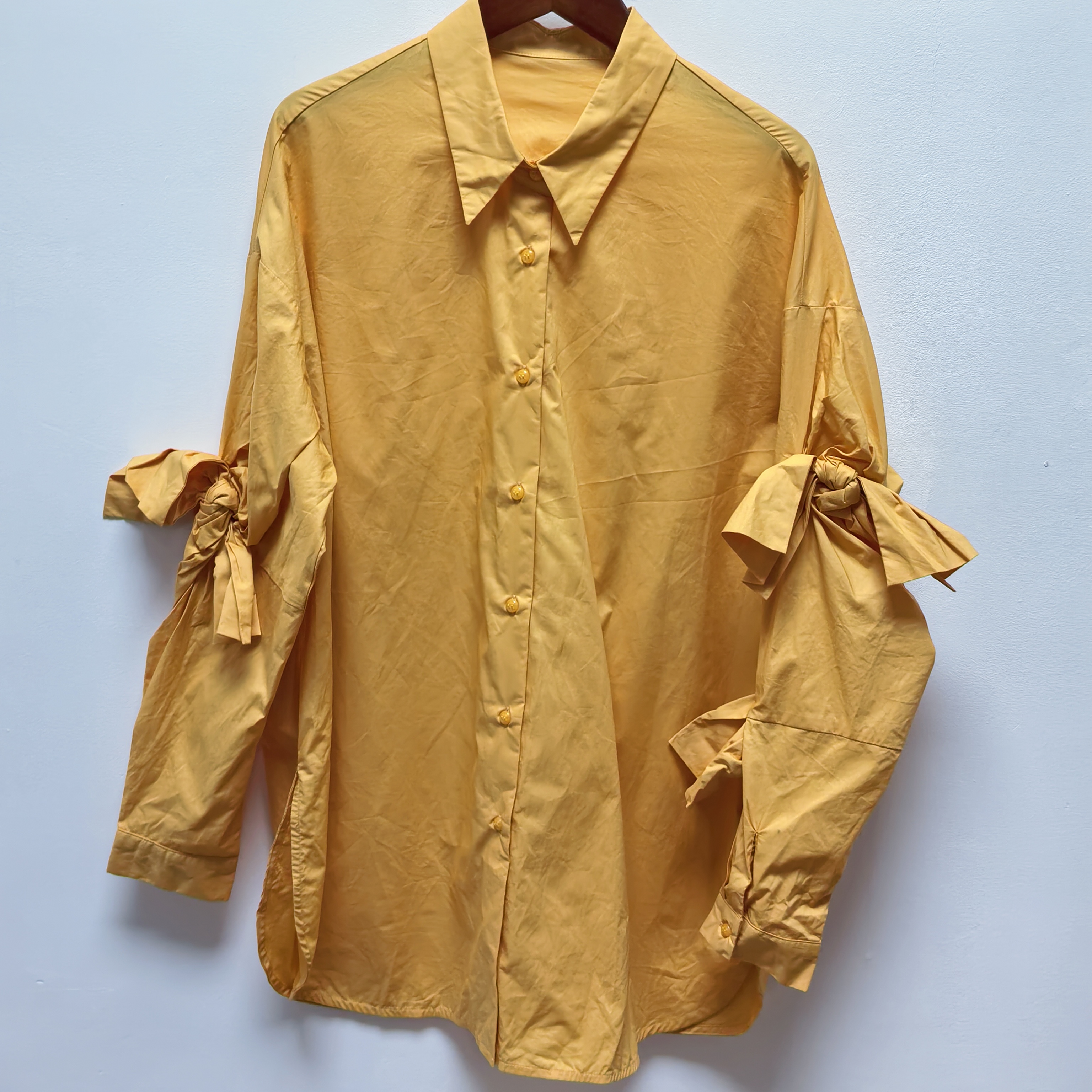 M去标特色衬衫长袖女2025夏季新款设计感高级宽松休闲衬衣1150