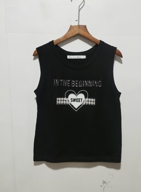 B224B160去标春装新款马夹香蕉宝绣花毛织背心无袖毛衣马甲原399