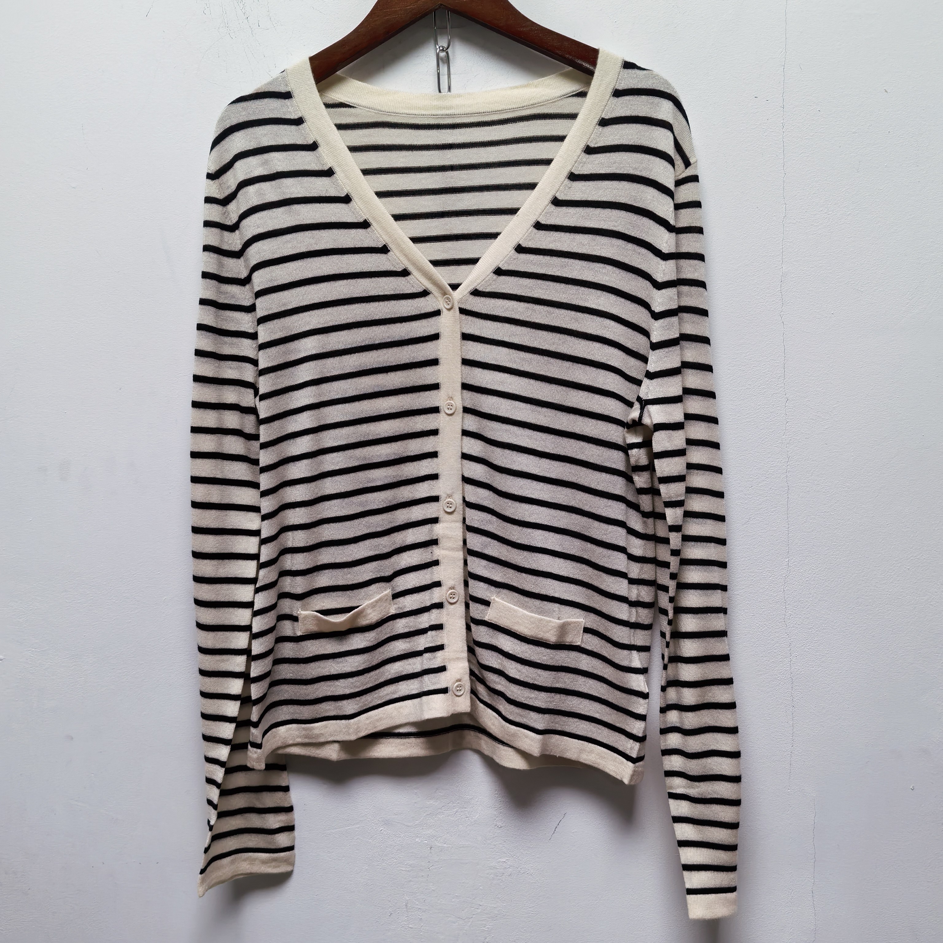 2026春新款去标v领开衫外套女薄款条纹绵羊毛针织衫外搭上衣P636,女装/女士精品,毛针织衫,淘宝优惠券,粉丝福利购,淘宝优惠卷