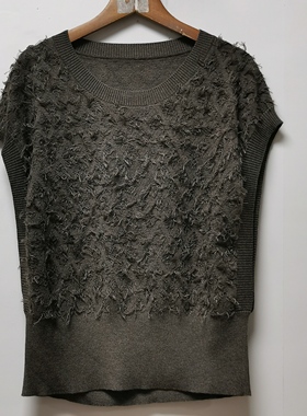 工厂版衣2025夏季时尚百搭简约流苏无袖针织马甲女L259