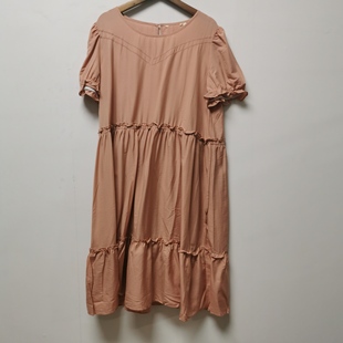 撤柜女装夏季时尚百搭休闲短袖中长款连衣裙女L031