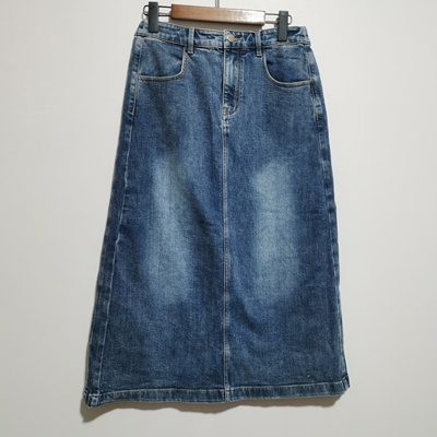 玖裙子新款设计师撤柜去标2025春夏时尚百搭显瘦叉牛仔半身裙G007