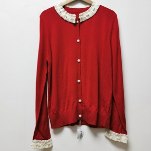 上衣女F030 感气质洋气百搭开衫 设计师镂空优质样板去标秋季 新款