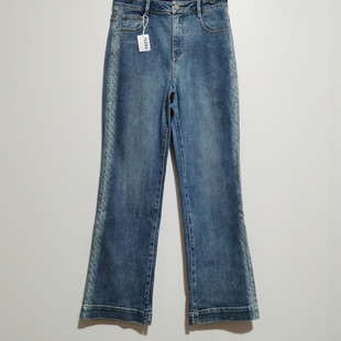 【UMI】去标2025春秋时尚百搭显瘦微喇牛仔裤女长裤G291