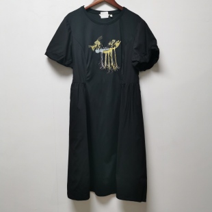 简约感设计中长款 新款 连衣裙L160 夏季 艺链接优质系列去标撤柜女装