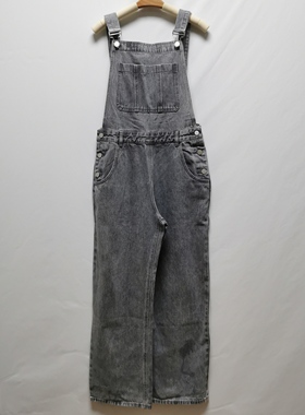 【AI】系列撤柜女装2025春秋季时尚百搭显瘦直筒牛仔背带裤女K076