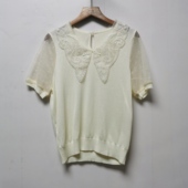 艺 通勤百搭简约洋气针织衫 系列去标撤柜女装 夏季 新款 短袖 A017