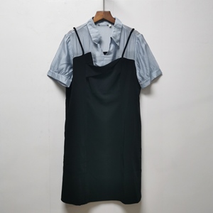 【艺】系列去标撤柜女装夏季时尚百搭简约高级感假两件连衣裙L105