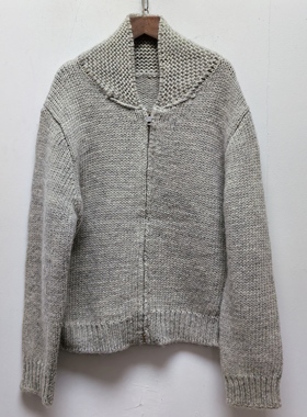 T去标撤柜秋冬百搭小能手含羊毛加厚粗针拉链毛衣休闲开衫I629