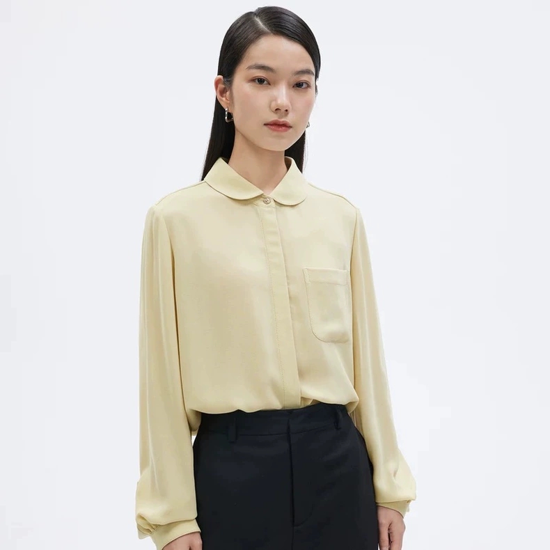 【B】去标撤柜春秋款长袖衬衫简约百搭休闲衬衣通勤BDP3CD0415