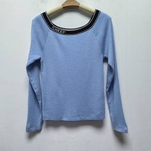 韩版 显瘦打底衫 显瘦长袖 修身 毛衣上衣I196 针织衫 2025去标春秋新款