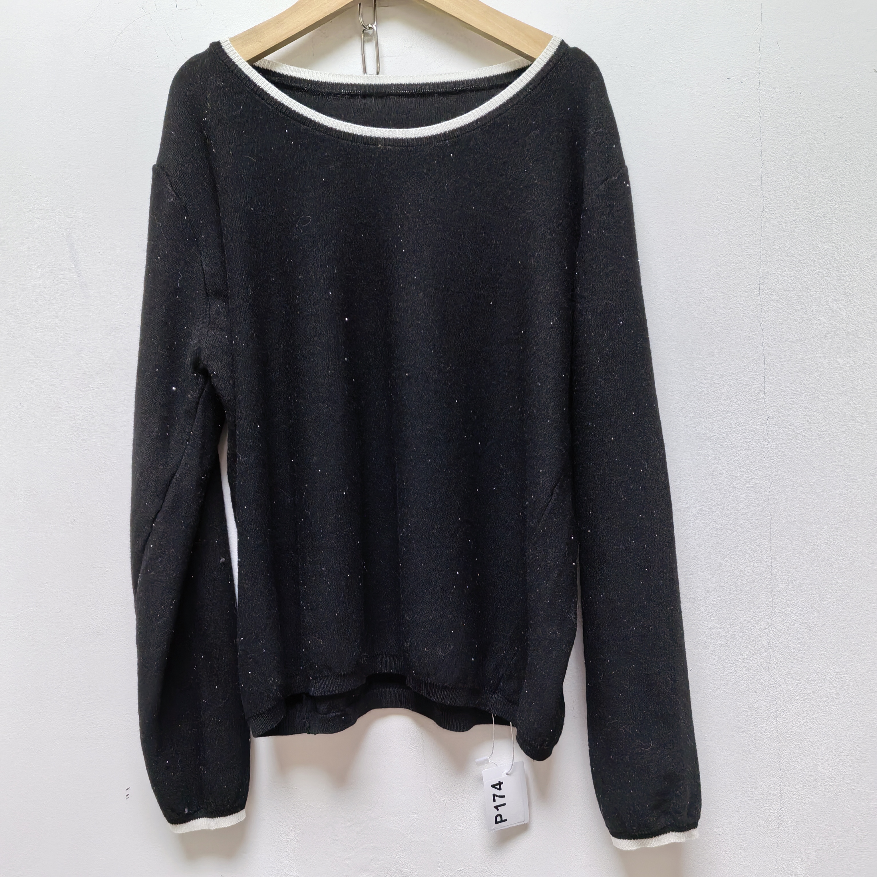 2025春季新款去标女装时尚百搭圆领长袖针织衫女宽松显瘦上衣P174