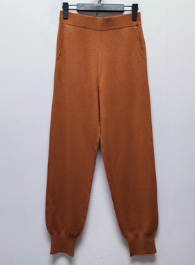 撤柜女装去标系列2025冬季时尚橙色高腰显瘦长款针织裤含羊毛N683