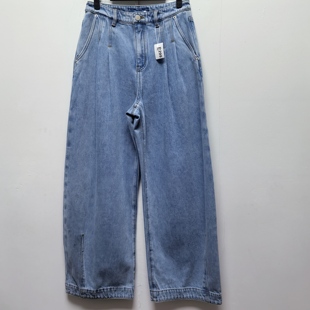 女宽松直筒裤 去标2025秋冬季 百搭高腰显瘦茧型牛仔裤 时尚 P299 新款