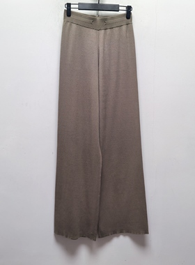 T去标撤柜设计感春秋款女装休闲时尚松紧腰针织阔腿裤女N520