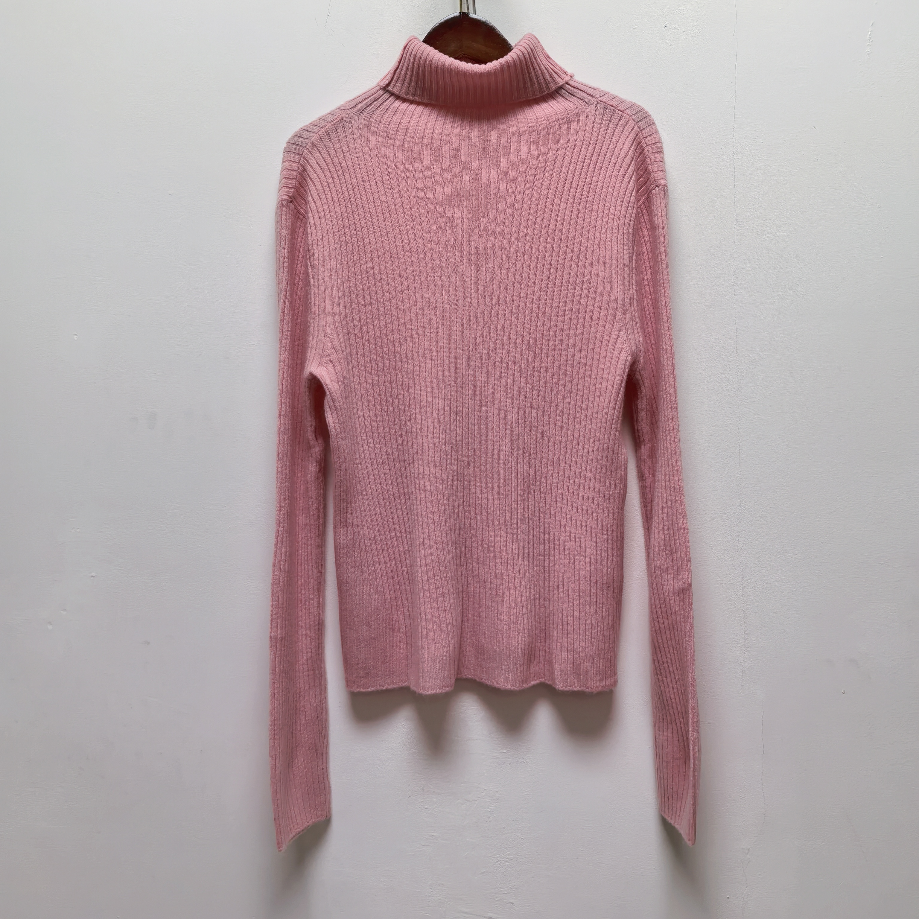 2025春秋新款高领套头针织衫长袖休闲百搭软糯打底粉色毛衣女M433