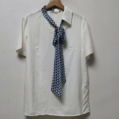 【艺】系列撤柜女装去标2025夏季时尚简约短袖衬衫女N019（微脏）