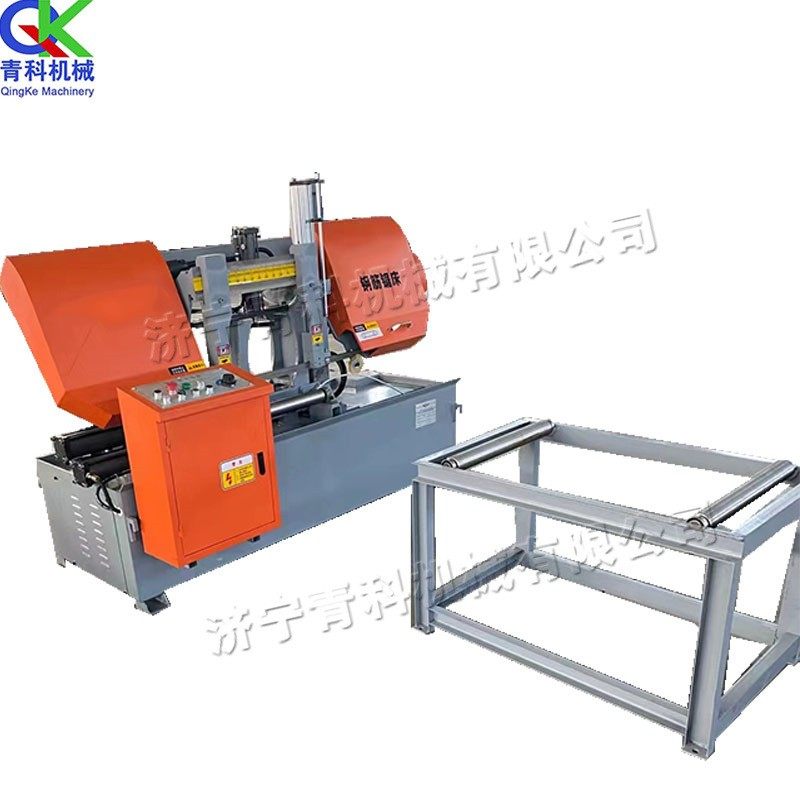 工程钢管切割设备手动液压棒料件锯切机蜗轮箱减速卧式带锯床