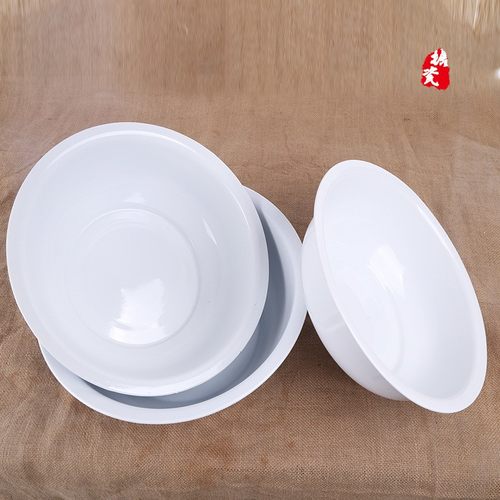 色化工用搪瓷盆华科搪瓷加厚白盆学生用盆家用盆老式搪瓷盆白瓷盆