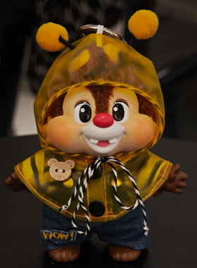 新款娃衣奇奇蒂蒂娃衣米奇家族萌在一起搪胶盲盒挂件雨衣包邮