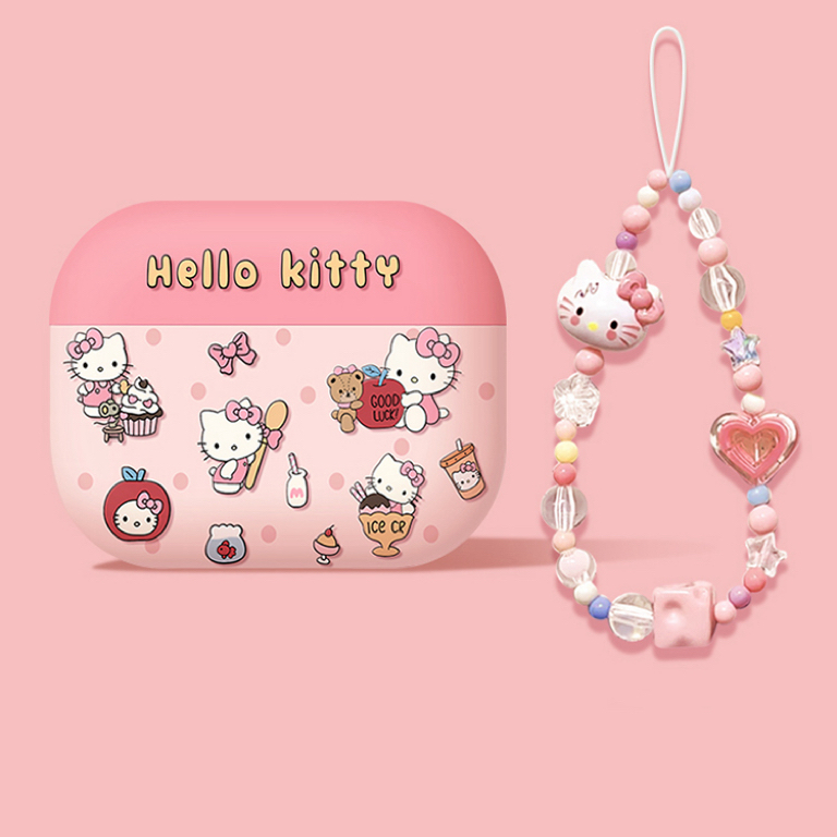 卡通HelloKitty适用airpods4耳机壳苹果蓝牙耳机保护软壳airpodspro3耳机套airpods无线耳机盒蓝牙全包边防摔
