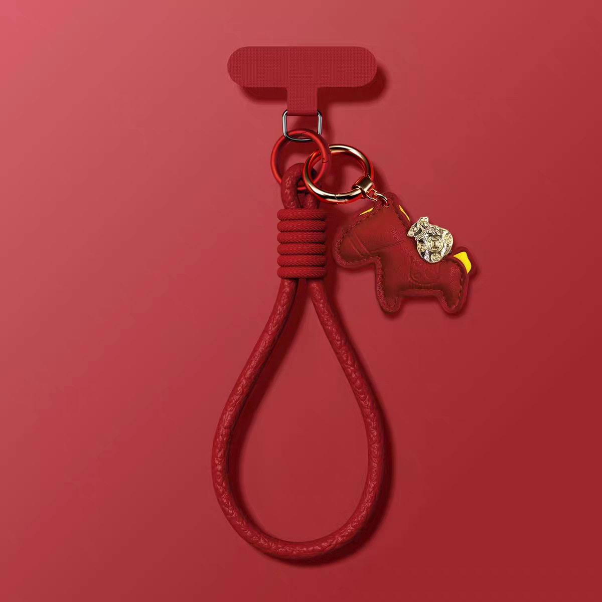 新中式手机链马年中国红手机壳挂绳夹片编织葫芦短绳手机链绳新款纯色小马挂件手机绳便携手腕款专用防盗防丢,3C数码配件,手机挂件/手机链,淘宝优惠券,粉丝福利购,淘宝优惠卷