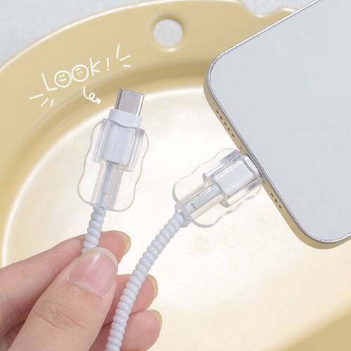 充电线保护套适用安卓苹果数据线保护扣USB/Type-C透明咬线器防折断小米/oppo/vivo华为手机线保护壳防猫咬