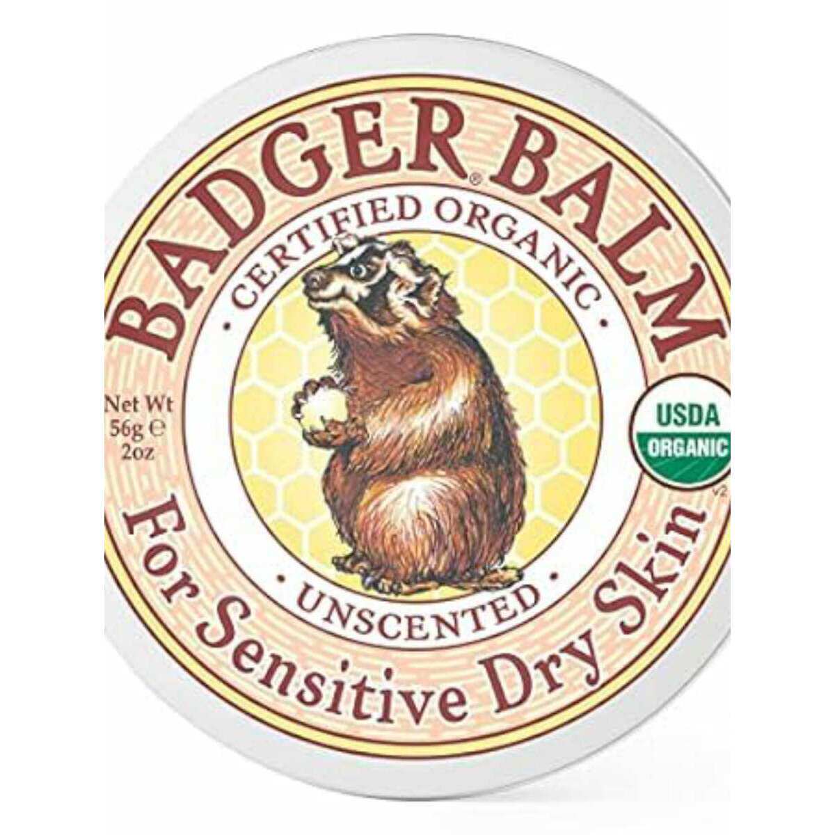 badger - unscented dry skin balm, sensitive skin balm, mo